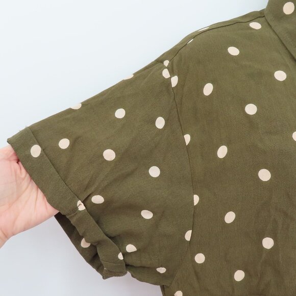 Faithfull the Brand Women 4 Rio Shirt Ronja Polka Dot Collared Button Top Blouse - Picture 3 of 10